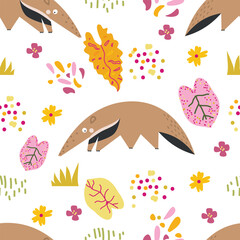 Anteate seamless pattern
