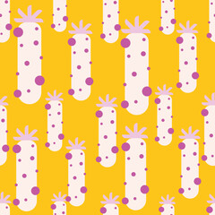 abstract cactus seamless pattern