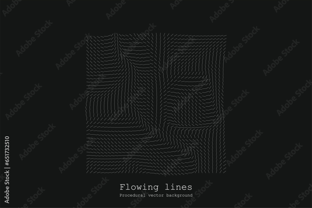 Poster abstract line matrix pattern. noise flow dynamic.