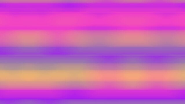 Neon rainbow colors glowing striped background. Parallel horizontal stripes vibrant blurred texture. Acid green, pink, orange, purple gradient backdrop. Sliding motion up. Colorful animation video 4k
