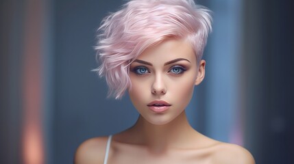 Photo of a woman with unique hair and eye color