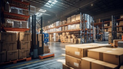 Photo of a warehouse filled with boxes