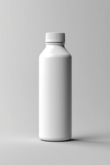Water Botel Mockup White with shades white background, AI Generated
