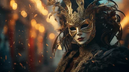 Gordijnen Enigmatic Masquerade Phantom © Muneer