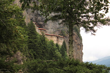 old historical buildings on the mountain