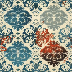 Traditional Vintage seamless pattern, AI Generated
