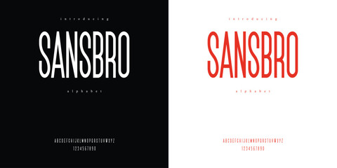 A condensed sans serif font, alphabet, typeface, typography 