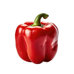 Red Bell Pepper Isolated on a Transparent Background 