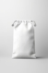 Packaging Bag Mockup White with shades white background, AI Generated