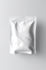 Packaging Bag Mockup White with shades white background, AI Generated