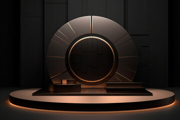 Luxury podium for product presentation 3d render