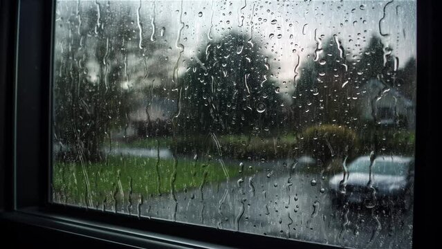 raindrops on window