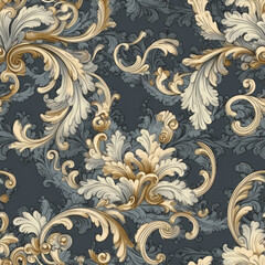 Historical and traditional patterns and motifs seamless pattern, AI Generated