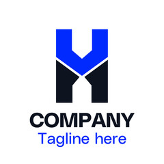 h letter logodesign for company