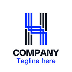 h letter logodesign for company