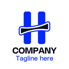 h letter logodesign for company