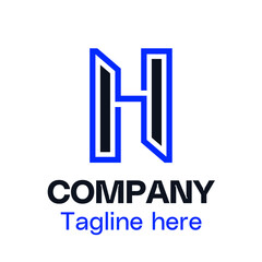 h letter logodesign for company