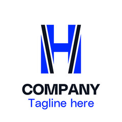 h letter logodesign for company