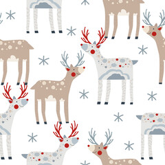 Obraz premium dears seamless pattern