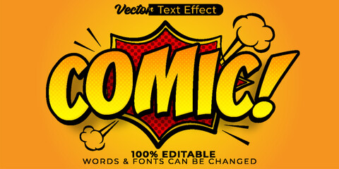 Comic Vector Text Effect Editable Alphabet Manga Pop Retro Comic Book - obrazy, fototapety, plakaty