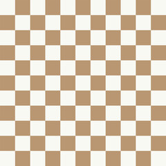 Vector flat design checkered abstract brown and white background vector
