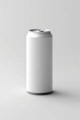 Soda Can Mockup White with shades white background, AI Generated