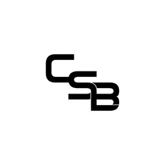 csb typography letter monogram logo design