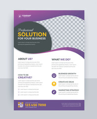 Modern new style attractive business flyer design, Minimal business flyer design
