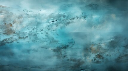 Fototapeta premium A light blue and cyan plaster wall texture, rough and old. Generative AI. 