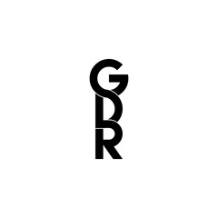 gdr initial letter monogram logo design
