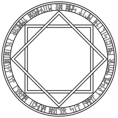 魔法陣素材ベクター、ルーン文字使用