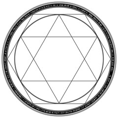 魔法陣素材ベクター、ルーン文字使用