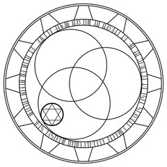 魔法陣素材ベクター、ルーン文字使用