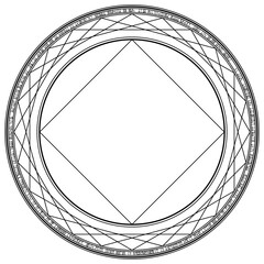 魔法陣素材ベクター、ルーン文字使用