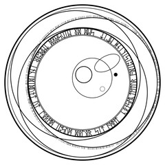 魔法陣素材ベクター、ルーン文字使用