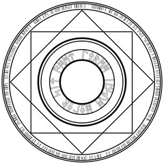 魔法陣素材ベクター、ルーン文字使用