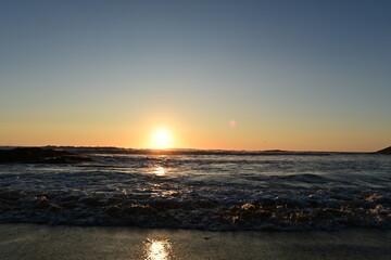 sunset over the sea