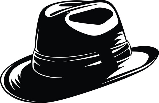 hat clipart black and white