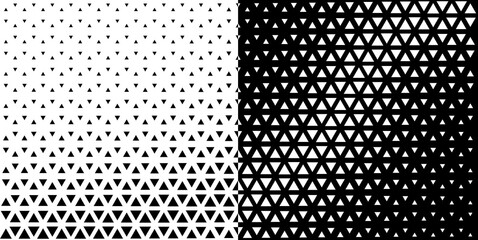 Triangle Vector Abstract Geometric Background. Halftone Triangular Pattern