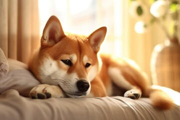リビングでくつろぐ柴犬03