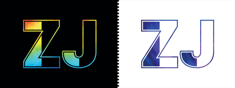 Letter ZJ logo design vector template. Creative modern luxurious logotype for corporate business identity