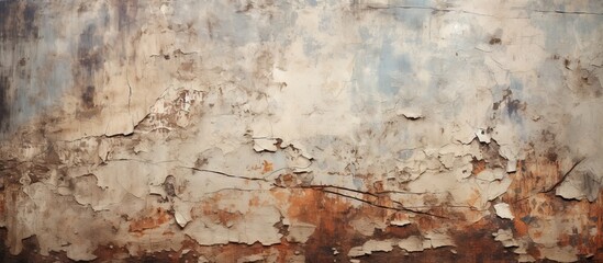 Gritty background with weathered wall texture and chipped paint