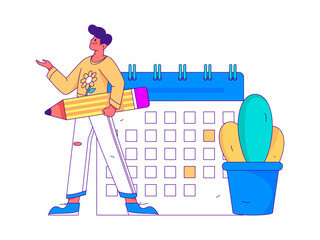 Business work characters flat vector concept operation hand drawn illustration