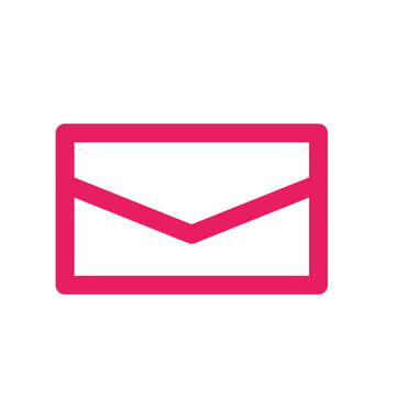 Pink Email Vector Icon
