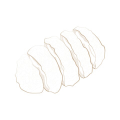 Logo Illustration Line art of Chicken Nanban or Chicken Katsu