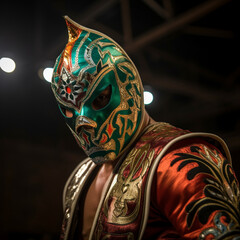 Mexican wrestler with Mexican lucha libre mask aaa (an abbreviation of his original name Asistencia Asesoría y Administración), is a Mexican professional wrestling company