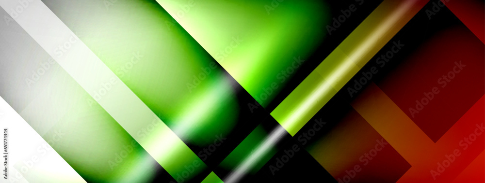 Aufkleber Light and shadow squares and lines abstract background