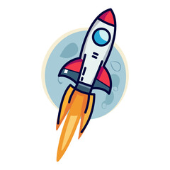 Rocket, Vector Illustration. © Arcilio