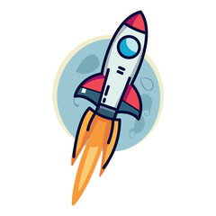 Rocket, Vector Illustration. © Arcilio