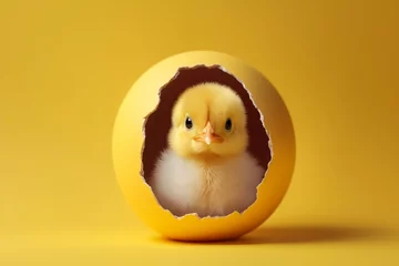 Foto op Canvas Egg animal chicken yellow bird © SHOTPRIME STUDIO